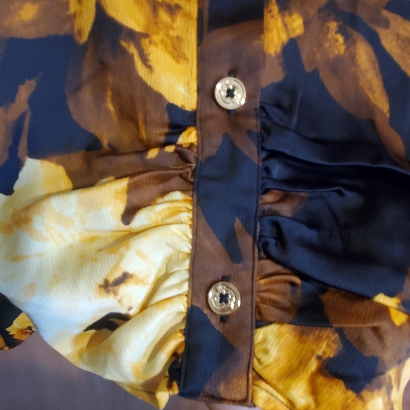 C WONDER BY CHRISTIAN SIRIANO GEORGETTE BUTTON BLOUSE. XL.NWOT - Picture 6 of 10